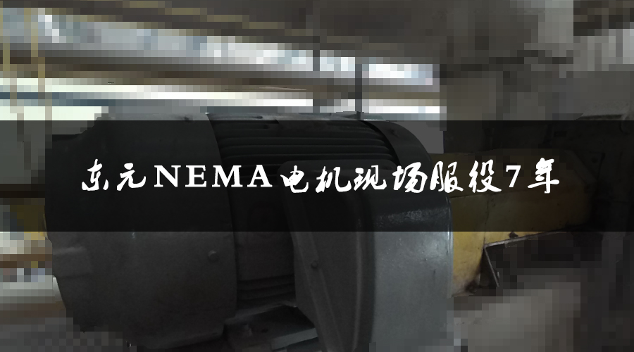 東元NEMA電機(jī)服役7年，運(yùn)行狀態(tài)良好，現(xiàn)場(chǎng)檢測(cè)運(yùn)行狀態(tài)