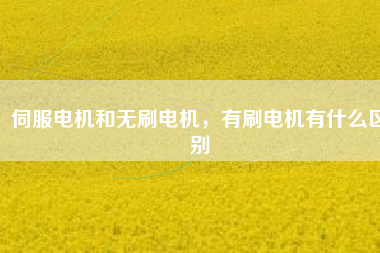 伺服電機(jī)和無刷電機(jī)，有刷電機(jī)有什么區(qū)別