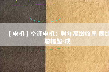 【電機(jī)】空調(diào)電機(jī)：財年高增收尾 同比增幅超2成
          