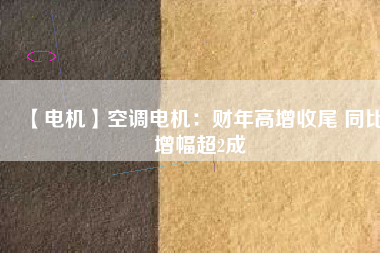 【電機(jī)】空調(diào)電機(jī)：財年高增收尾 同比增幅超2成
          
