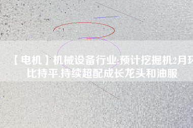 【電機(jī)】機(jī)械設(shè)備行業(yè):預(yù)計挖掘機(jī)2月環(huán)比持平,持續(xù)超配成長龍頭和油服
          