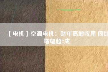 【電機(jī)】空調(diào)電機(jī)：財年高增收尾 同比增幅超2成
          