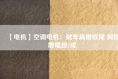 【電機(jī)】空調(diào)電機(jī)：財年高增收尾 同比增幅超2成
          