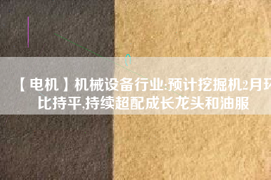 【電機(jī)】機(jī)械設(shè)備行業(yè):預(yù)計挖掘機(jī)2月環(huán)比持平,持續(xù)超配成長龍頭和油服
          