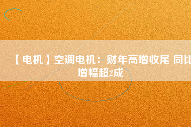 【電機(jī)】空調(diào)電機(jī)：財年高增收尾 同比增幅超2成
          